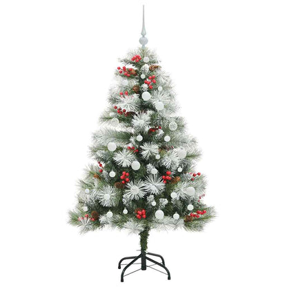 Kunstkerstboom Groen En Wit Pvc En Metaal En Plastic 150 cm