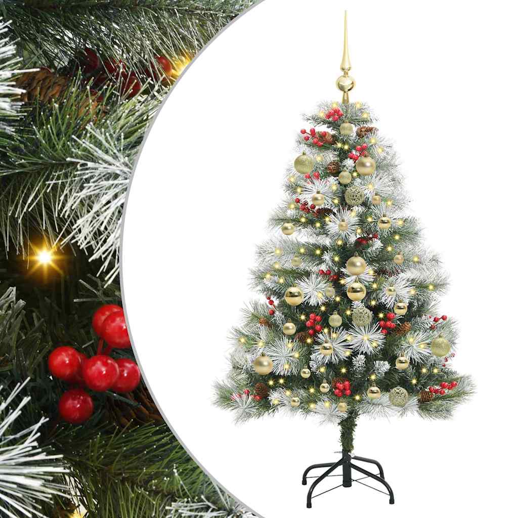 Kunstkerstboom Groen En Wit Pvc En Metaal En Plastic 150 cm