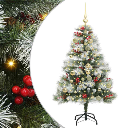Kunstkerstboom Groen En Wit Pvc En Metaal En Plastic 150 cm