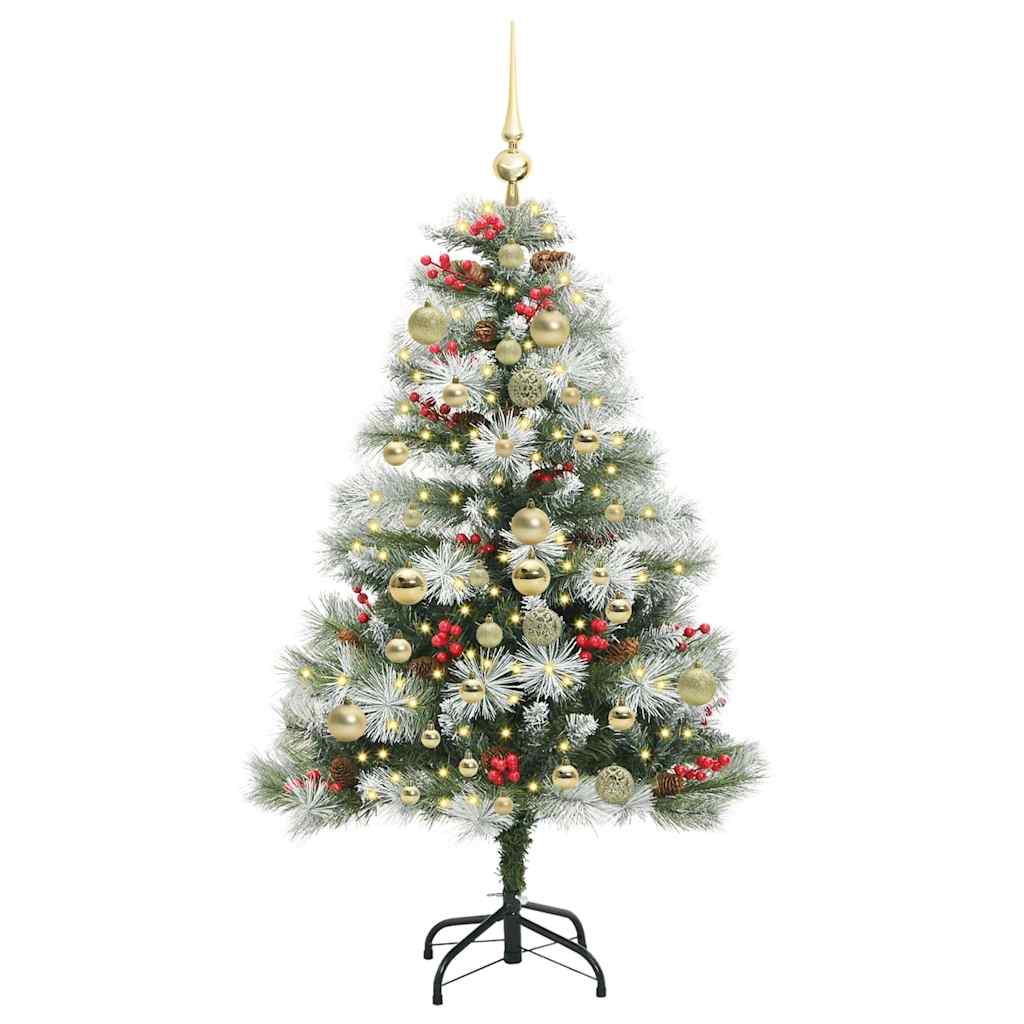Kunstkerstboom Groen En Wit Pvc En Metaal En Plastic 150 cm