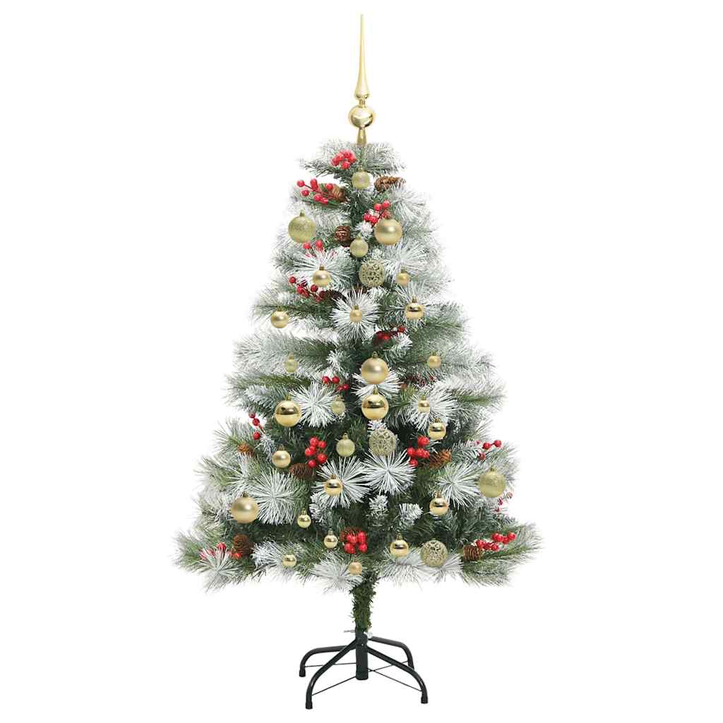 Kunstkerstboom Groen En Wit Pvc En Metaal En Plastic 150 cm