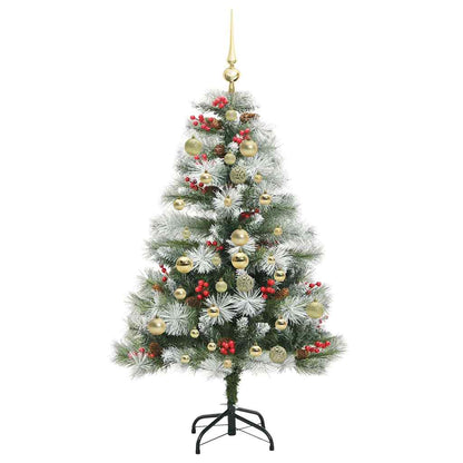 Kunstkerstboom Groen En Wit Pvc En Metaal En Plastic 150 cm