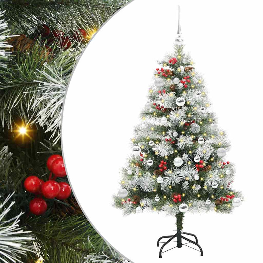 Kunstkerstboom Groen En Wit Pvc En Metaal En Plastic 150 cm