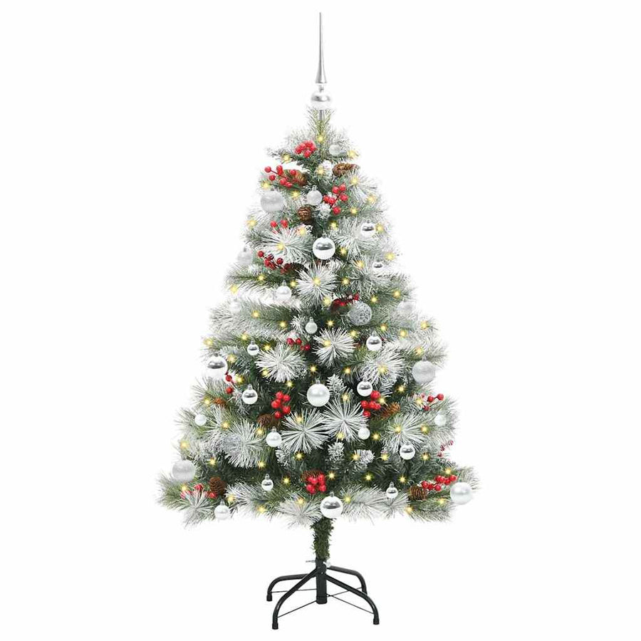 Kunstkerstboom Groen En Wit Pvc En Metaal En Plastic 150 cm