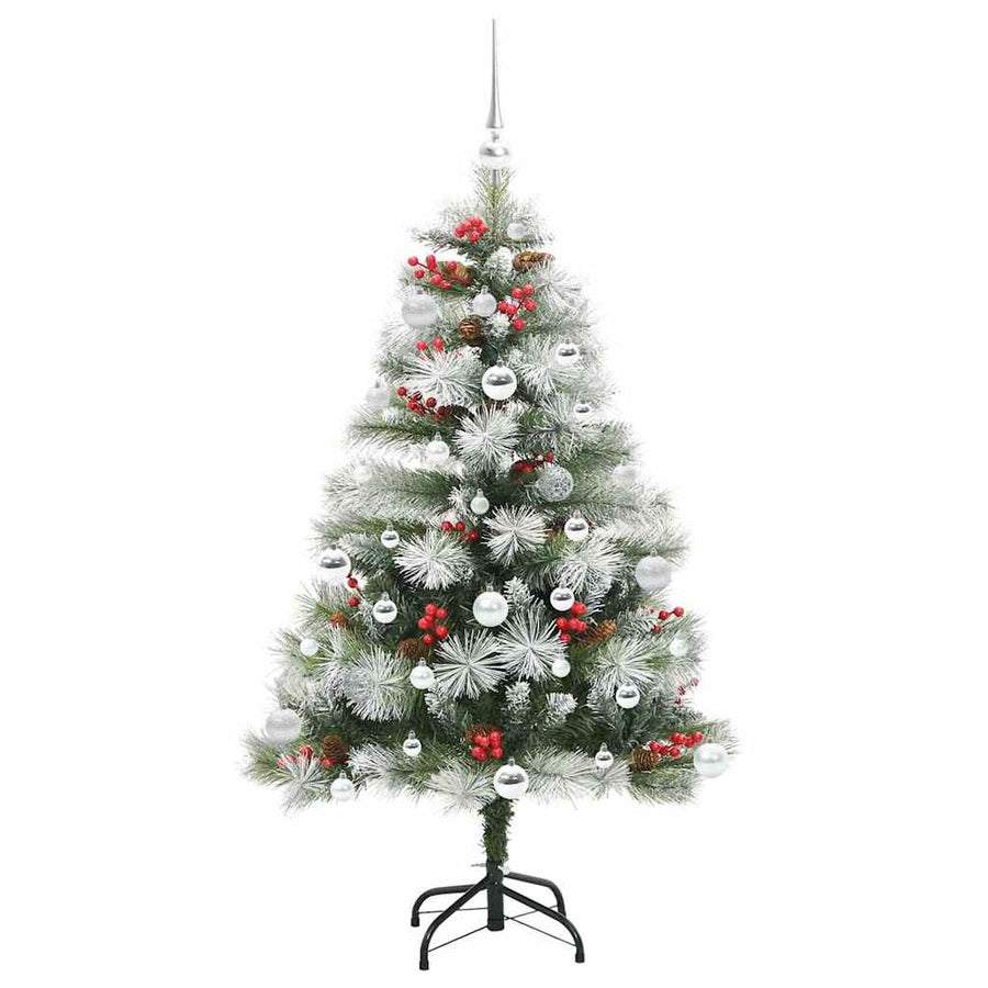 Kunstkerstboom Groen En Wit Pvc En Metaal En Plastic 150 cm