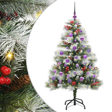 Kunstkerstboom Groen En Wit Pvc En Metaal En Plastic 150 cm