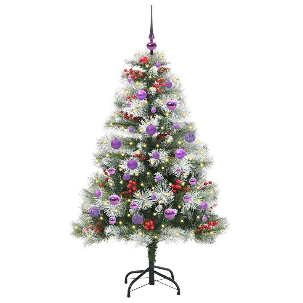 Kunstkerstboom Groen En Wit Pvc En Metaal En Plastic 150 cm