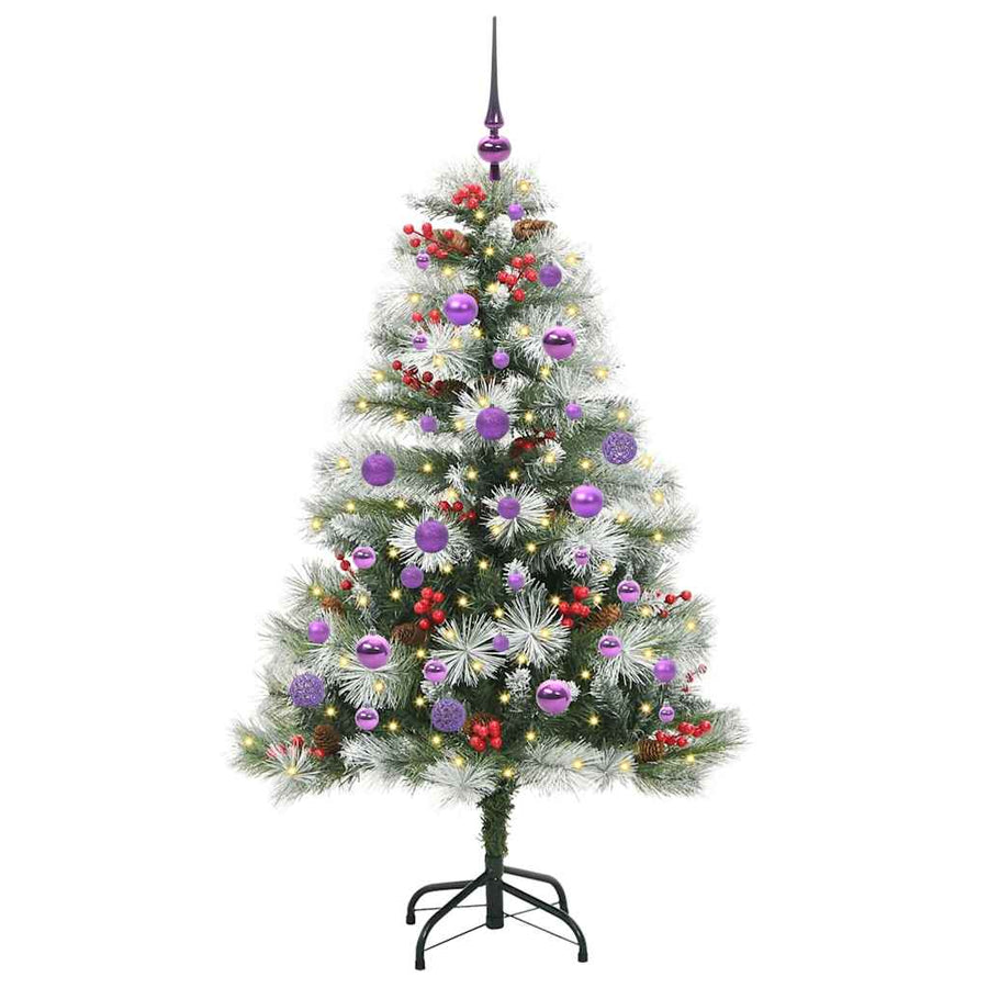 Kunstkerstboom Groen En Wit Pvc En Metaal En Plastic 150 cm