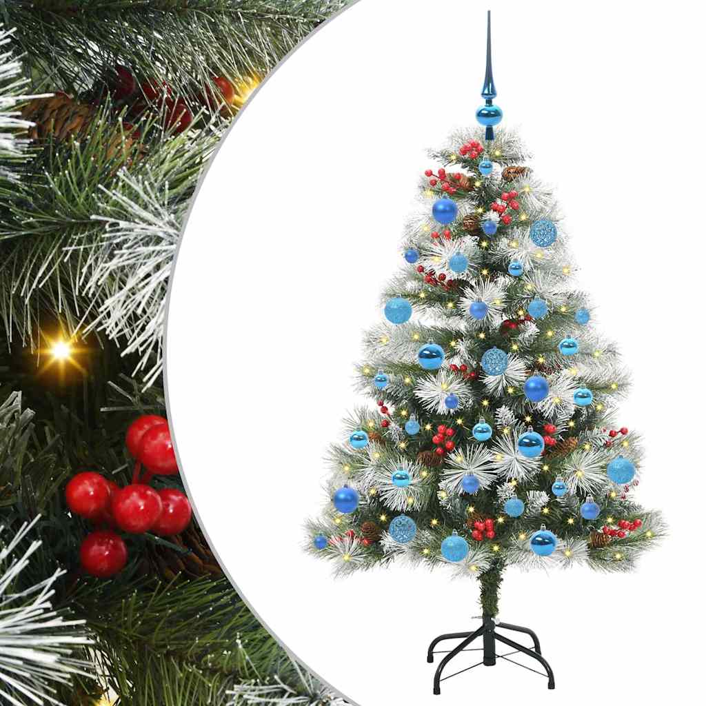Kunstkerstboom Groen En Wit Pvc En Metaal En Plastic 150 cm