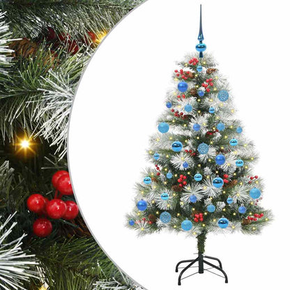 Kunstkerstboom Groen En Wit Pvc En Metaal En Plastic 150 cm