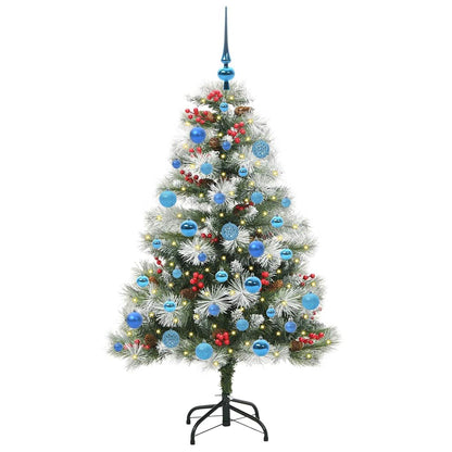 Kunstkerstboom Groen En Wit Pvc En Metaal En Plastic 150 cm