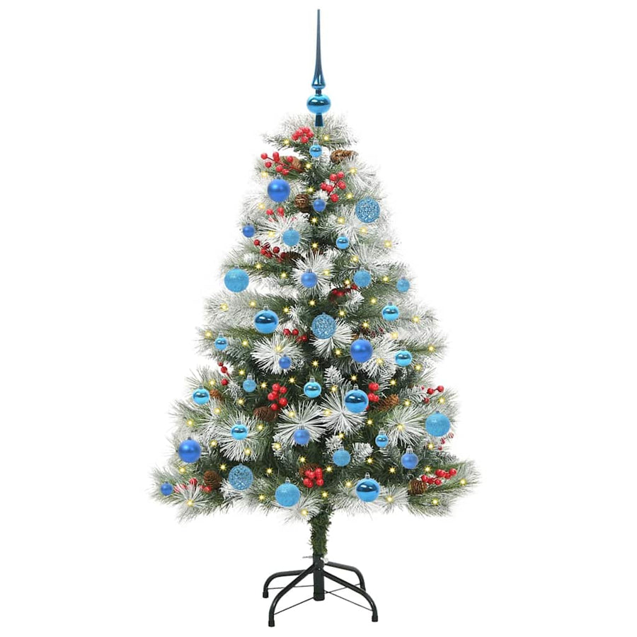 Kunstkerstboom Groen En Wit Pvc En Metaal En Plastic 150 cm