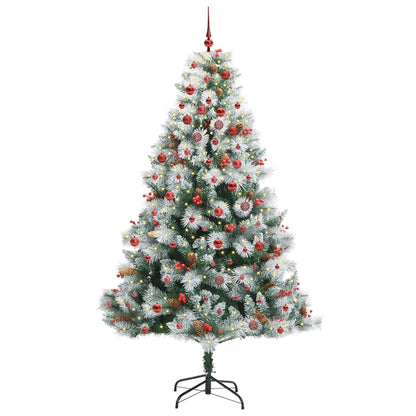 Kunstkerstboom Groen En Wit Pvc En Metaal En Plastic 210 cm