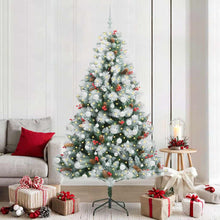 Kunstkerstboom Groen En Wit Pvc En Metaal En Plastic 210 cm