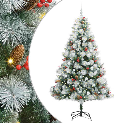 Kunstkerstboom Groen En Wit Pvc En Metaal En Plastic 210 cm