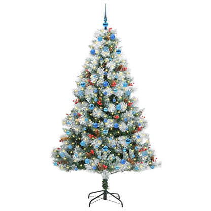 Kunstkerstboom Groen En Wit Pvc En Metaal En Plastic 210 cm