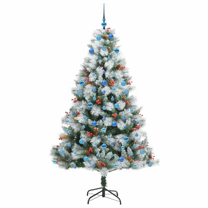 Kunstkerstboom Groen En Wit Pvc En Metaal En Plastic 210 cm