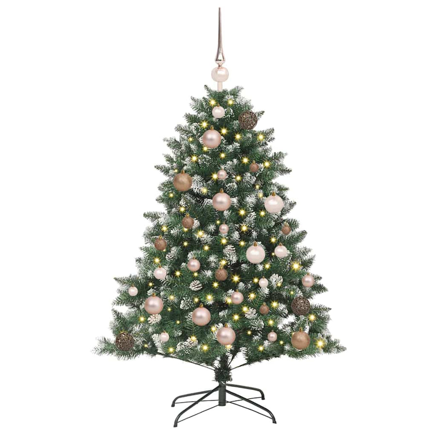 Kunstkerstboom met 150 LED Groen 120 cm PVC en Plastic en Staal