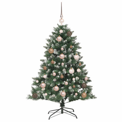 Kunstkerstboom met 150 LED Groen 120 cm PVC en Plastic en Staal
