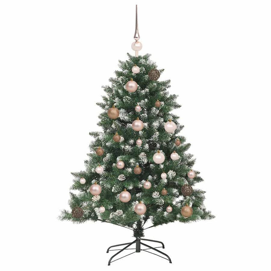 Kunstkerstboom met 150 LED Groen 120 cm PVC en Plastic en Staal