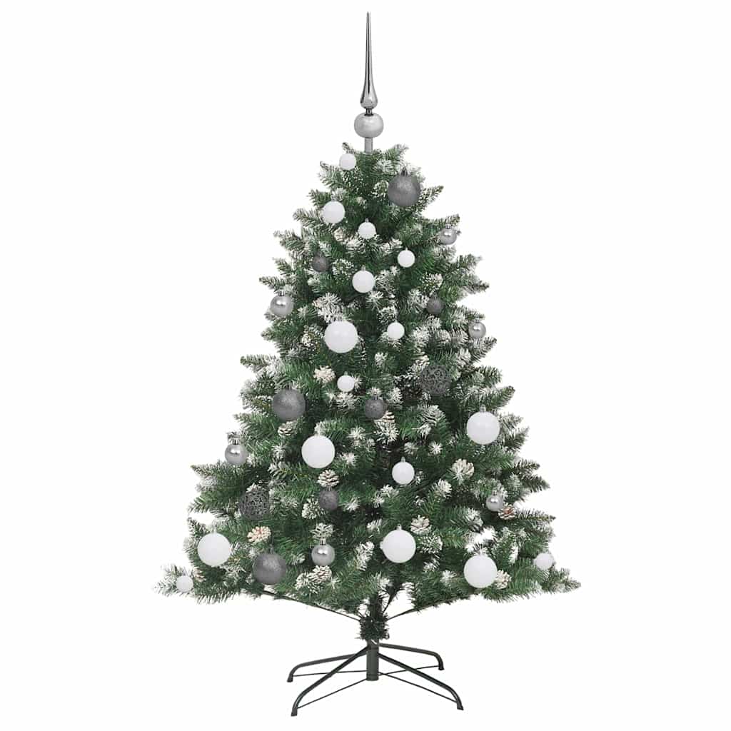 Kunstkerstboom met LED -striplichten Groen 120cm PVC