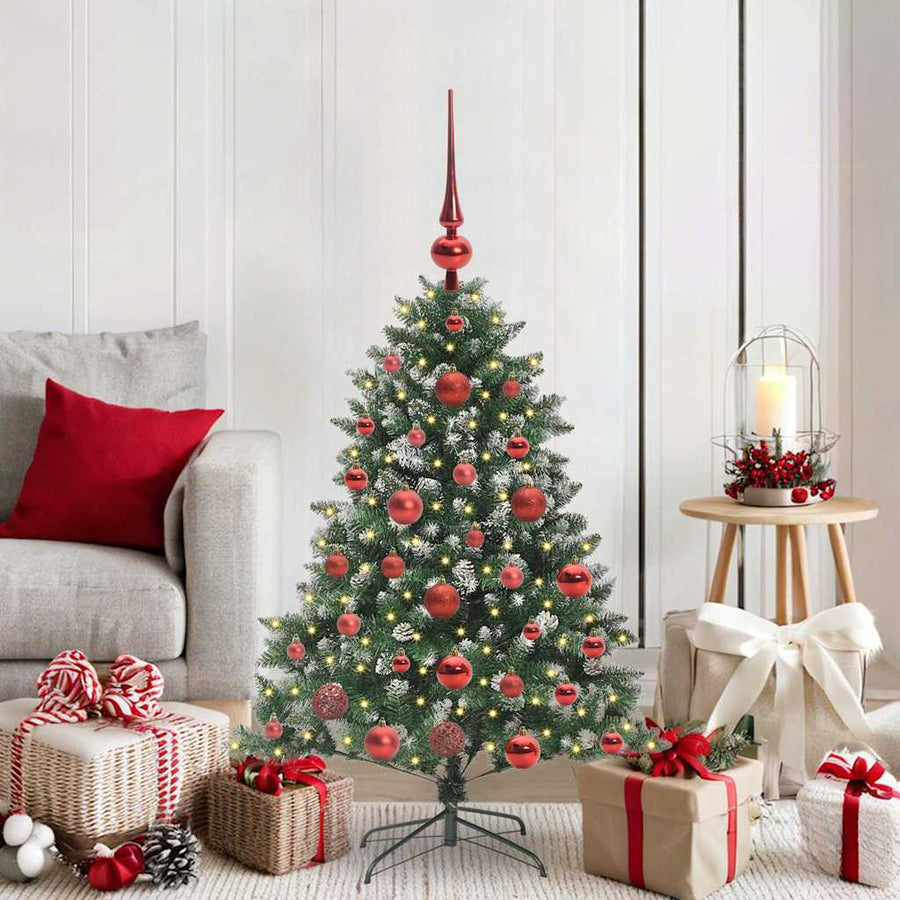 Kunstkerstboom Groen 85 x 85 x 120 cm PVC en Plastic en Staal