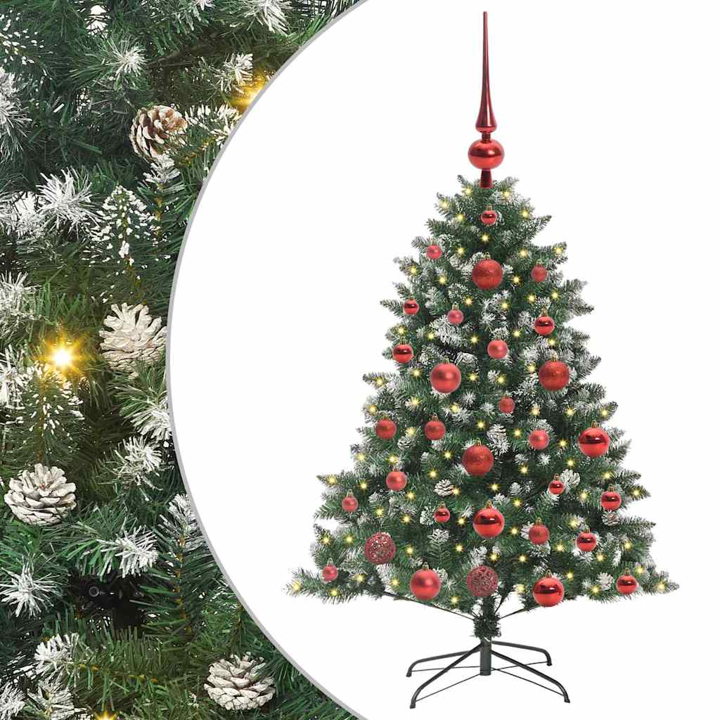 Kunstkerstboom Groen 85 x 85 x 120 cm PVC en Plastic en Staal