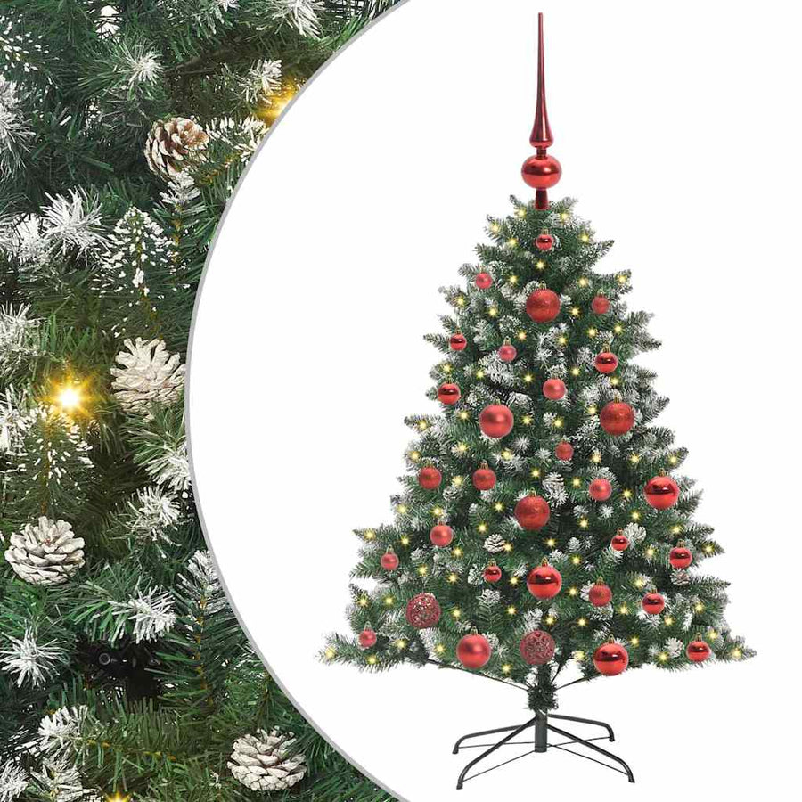 Kunstkerstboom Groen 85 x 85 x 120 cm PVC en Plastic en Staal