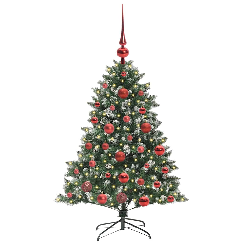 Kunstkerstboom Groen 85 x 85 x 120 cm PVC en Plastic en Staal