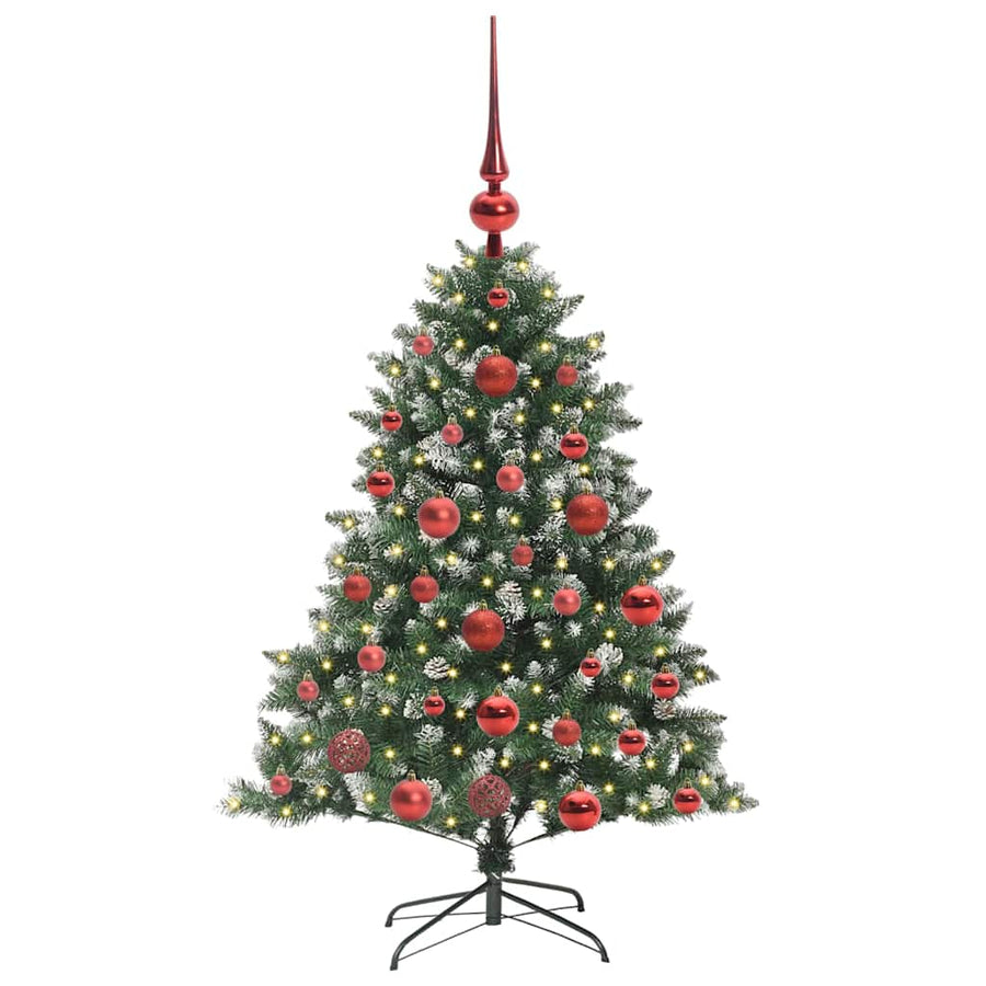 Kunstkerstboom Groen 85 x 85 x 120 cm PVC en Plastic en Staal