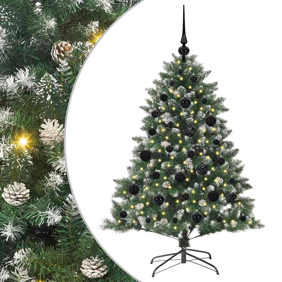 Kunstkerstboom Groen 85 x 85 x 120 cm PVC en Plastic en Staal