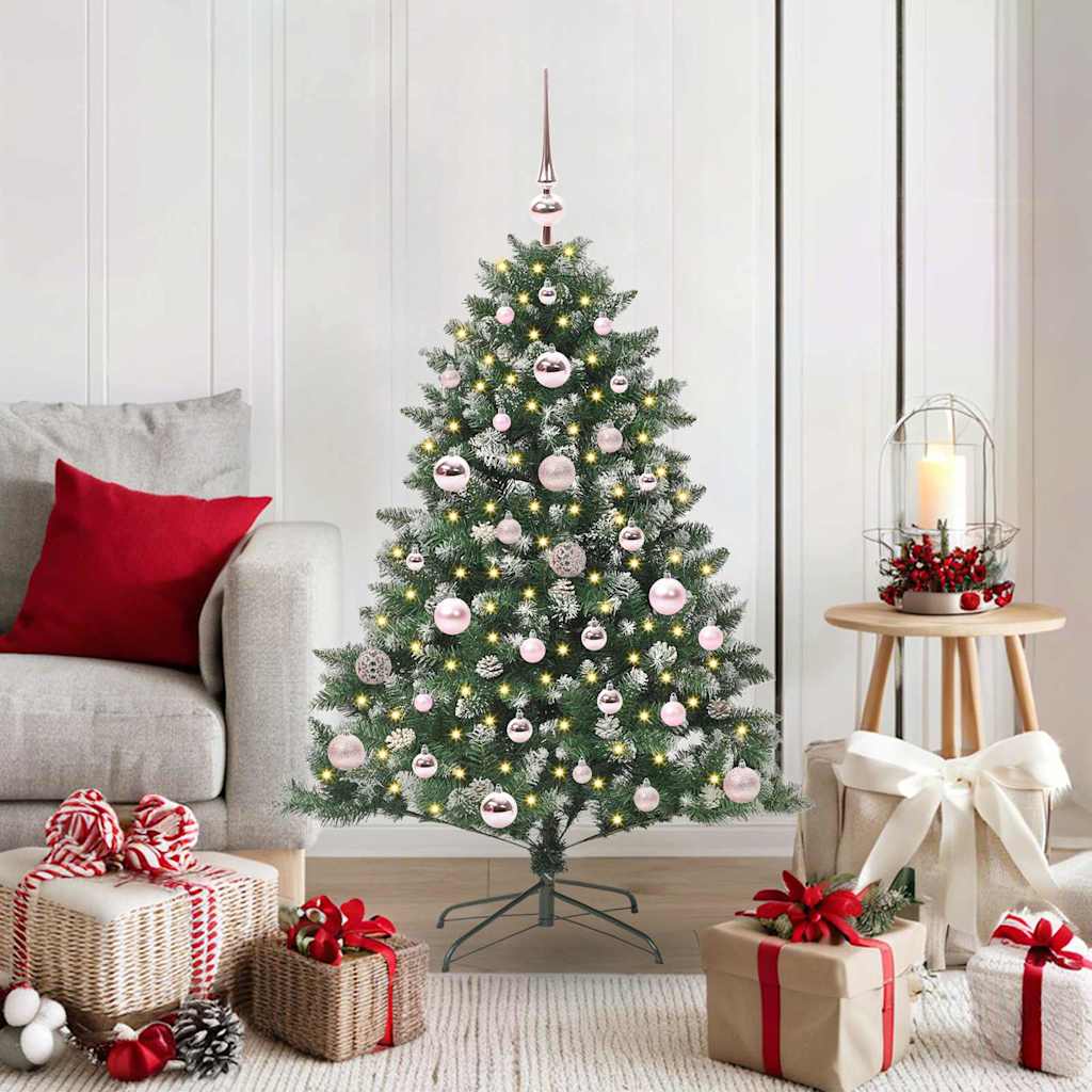 Kunstkerstboom Groen 85 x 85 x 120 cm PVC en Plastic en Staal