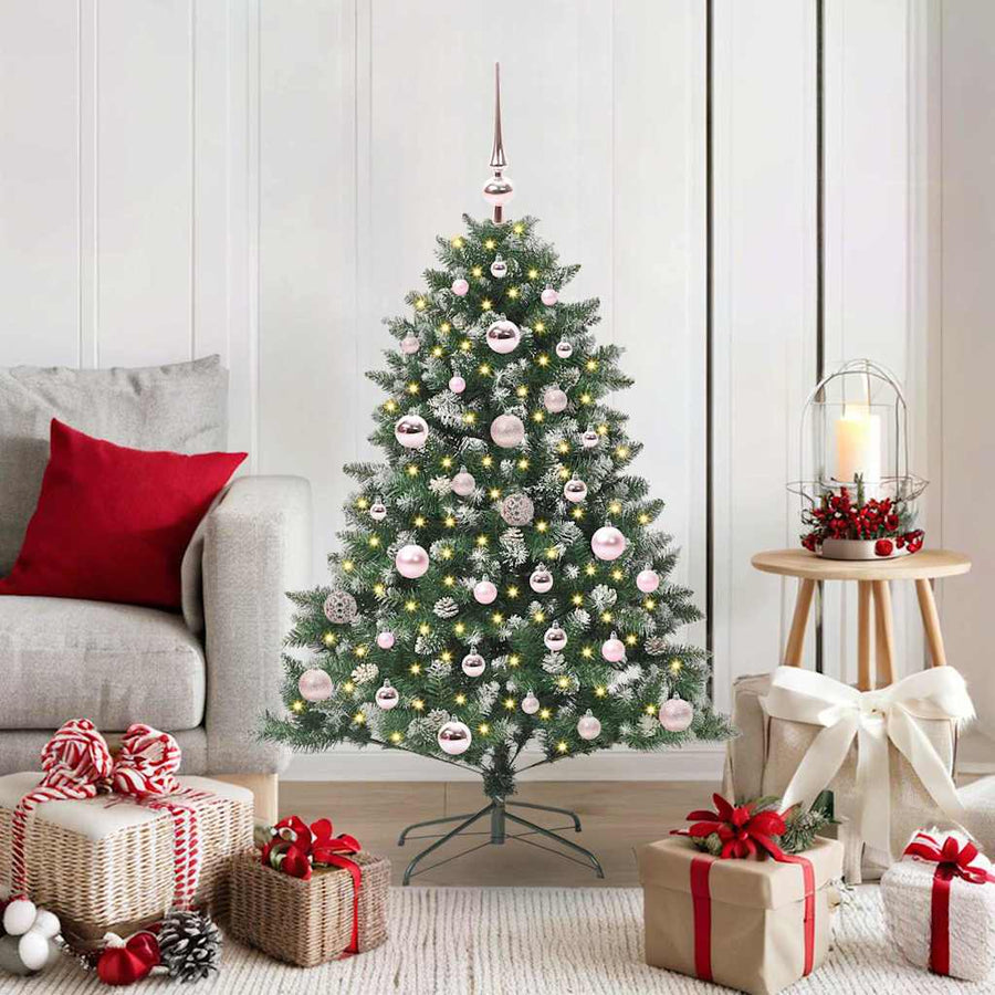 Kunstkerstboom Groen 85 x 85 x 120 cm PVC en Plastic en Staal