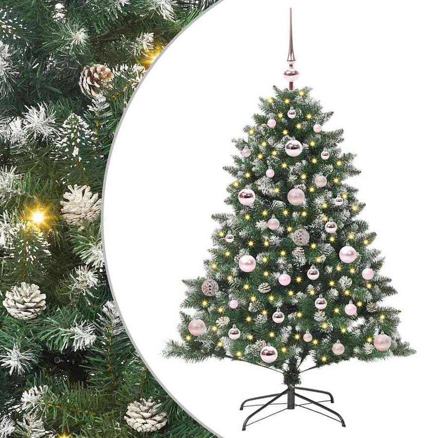 Kunstkerstboom Groen 85 x 85 x 120 cm PVC en Plastic en Staal