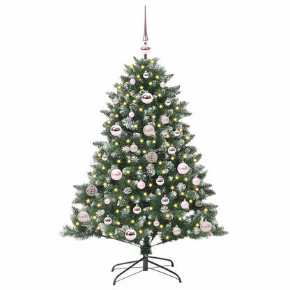 Kunstkerstboom Groen 85 x 85 x 120 cm PVC en Plastic en Staal