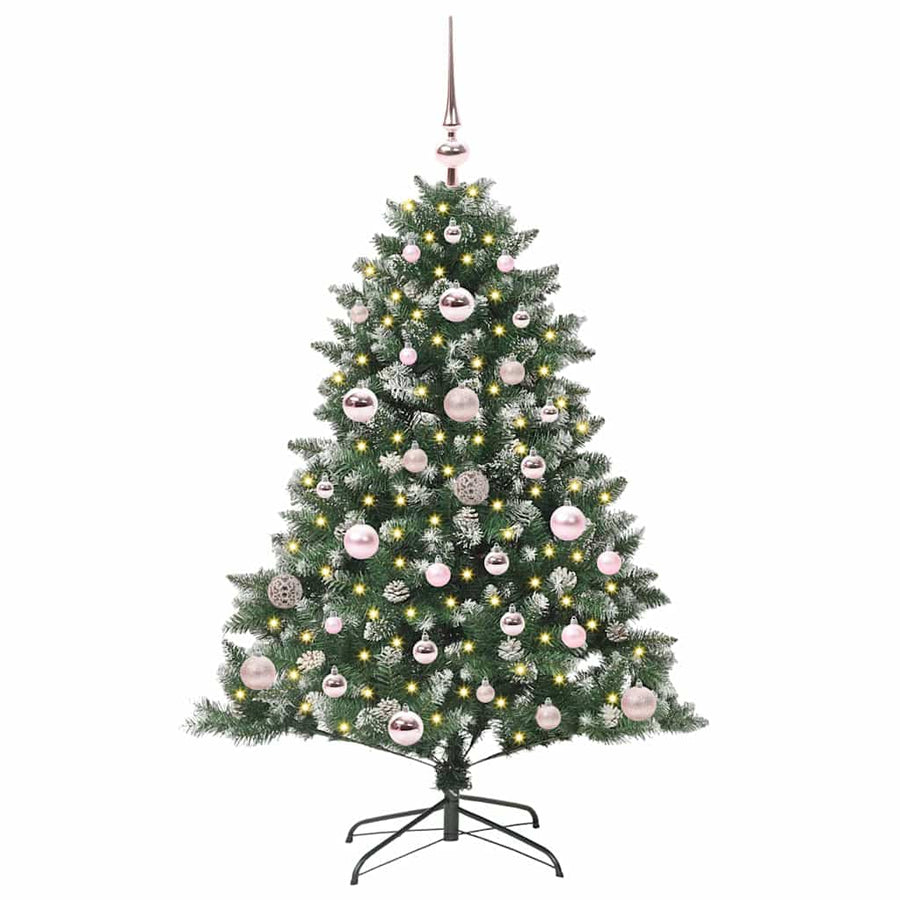 Kunstkerstboom Groen 85 x 85 x 120 cm PVC en Plastic en Staal