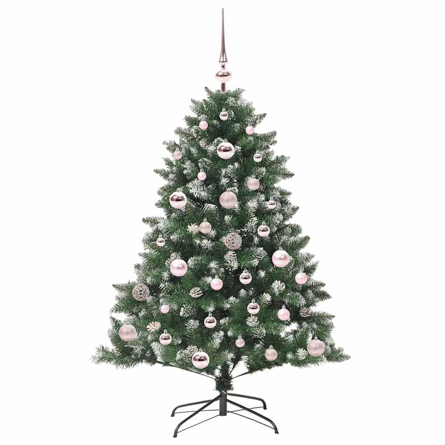 Kunstkerstboom Groen 85 x 85 x 120 cm PVC en Plastic en Staal