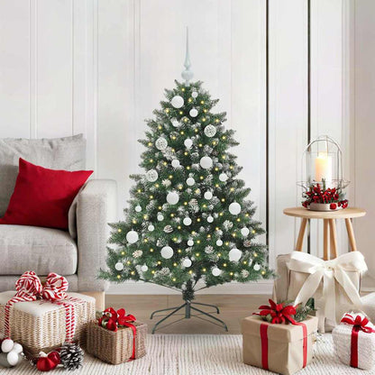 Kunstkerstboom Groen 85 x 85 x 120 cm PVC en Plastic en Staal