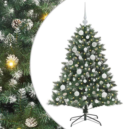 Kunstkerstboom Groen 85 x 85 x 120 cm PVC en Plastic en Staal