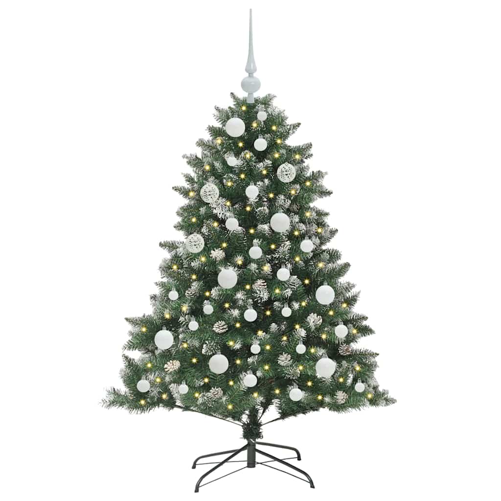 Kunstkerstboom Groen 85 x 85 x 120 cm PVC en Plastic en Staal