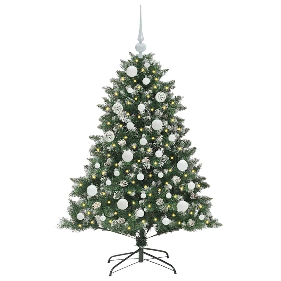 Kunstkerstboom Groen 85 x 85 x 120 cm PVC en Plastic en Staal