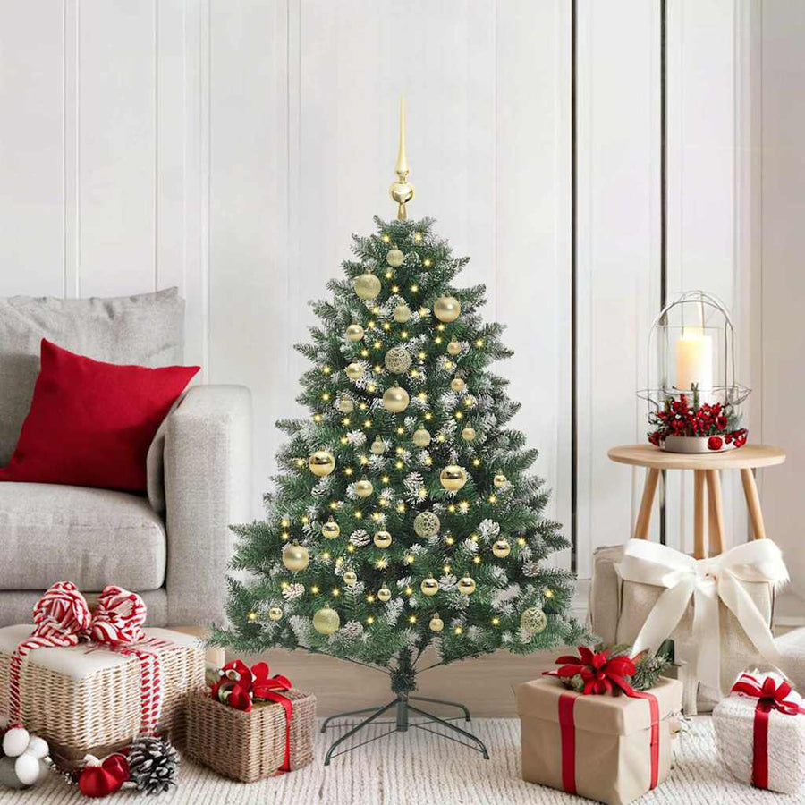 Kunstkerstboom Groen 85 x 85 x 120 cm PVC en Plastic en Staal