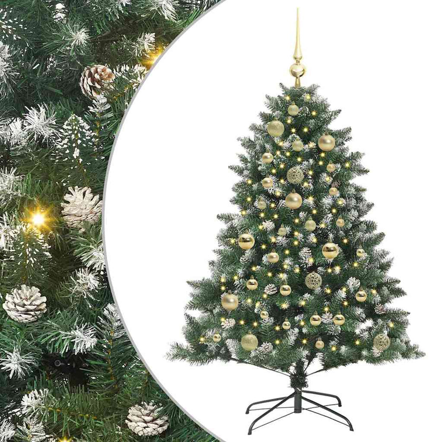 Kunstkerstboom Groen 85 x 85 x 120 cm PVC en Plastic en Staal