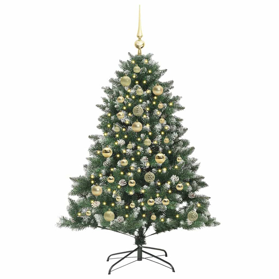 Kunstkerstboom Groen 85 x 85 x 120 cm PVC en Plastic en Staal
