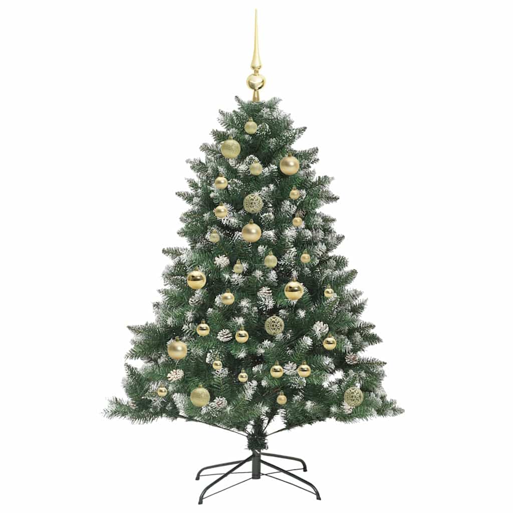 Kunstkerstboom Groen 85 x 85 x 120 cm PVC en Plastic en Staal