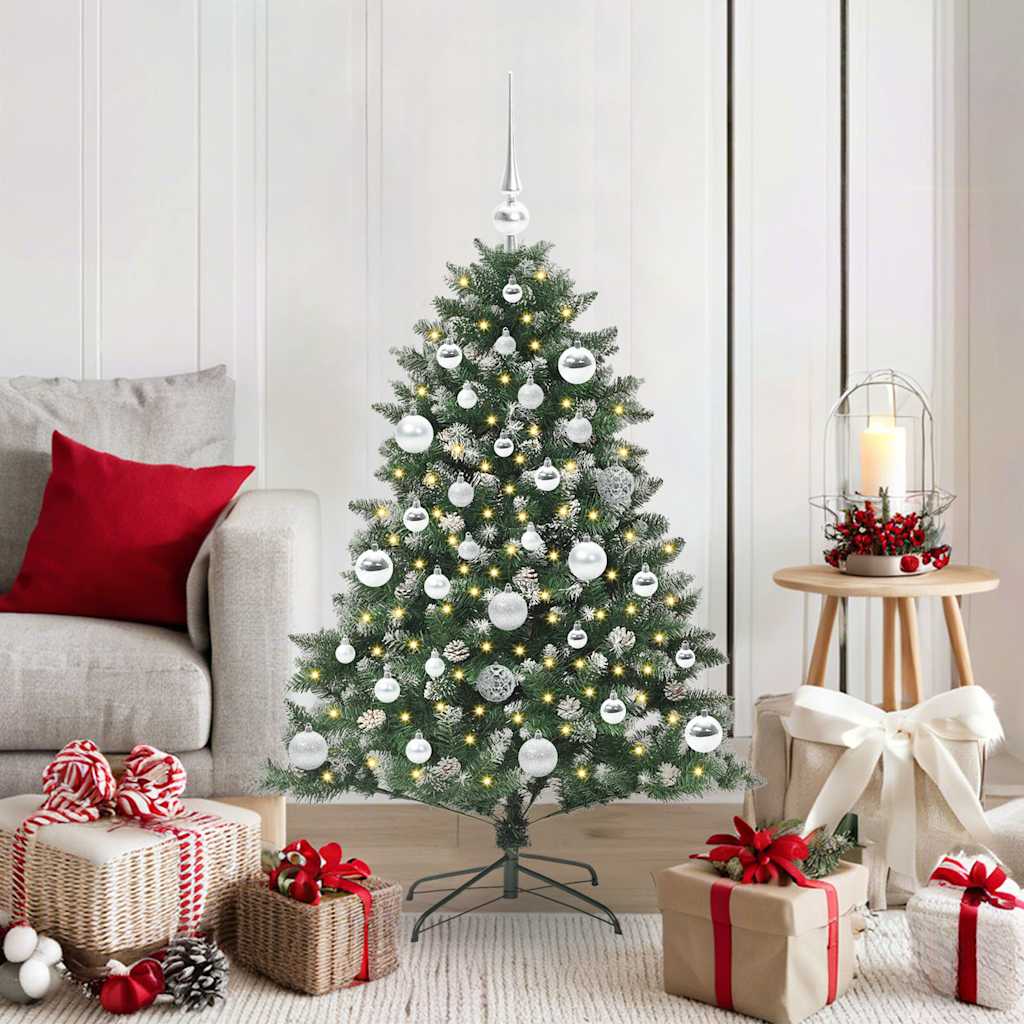 Kunstkerstboom Groen 85 x 85 x 120 cm PVC en Plastic en Staal