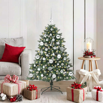 Kunstkerstboom Groen 85 x 85 x 120 cm PVC en Plastic en Staal