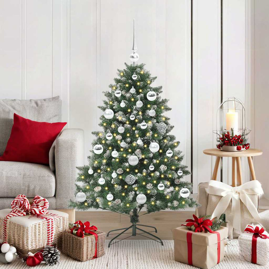 Kunstkerstboom Groen 85 x 85 x 120 cm PVC en Plastic en Staal