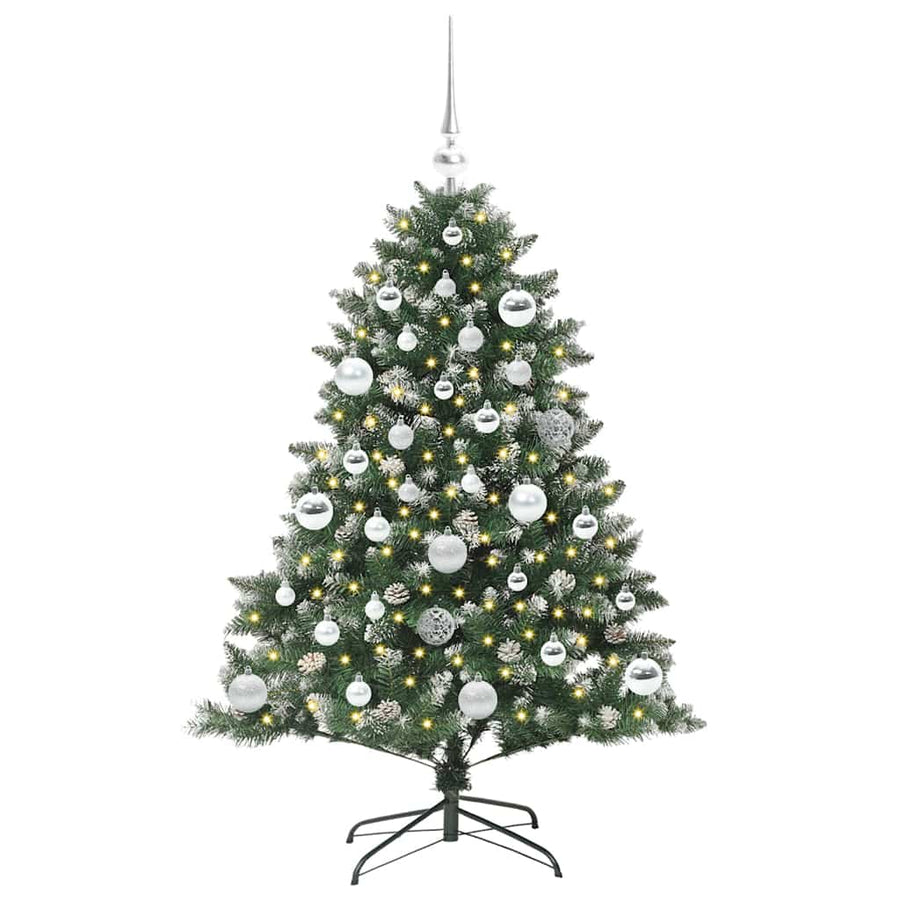 Kunstkerstboom Groen 85 x 85 x 120 cm PVC en Plastic en Staal