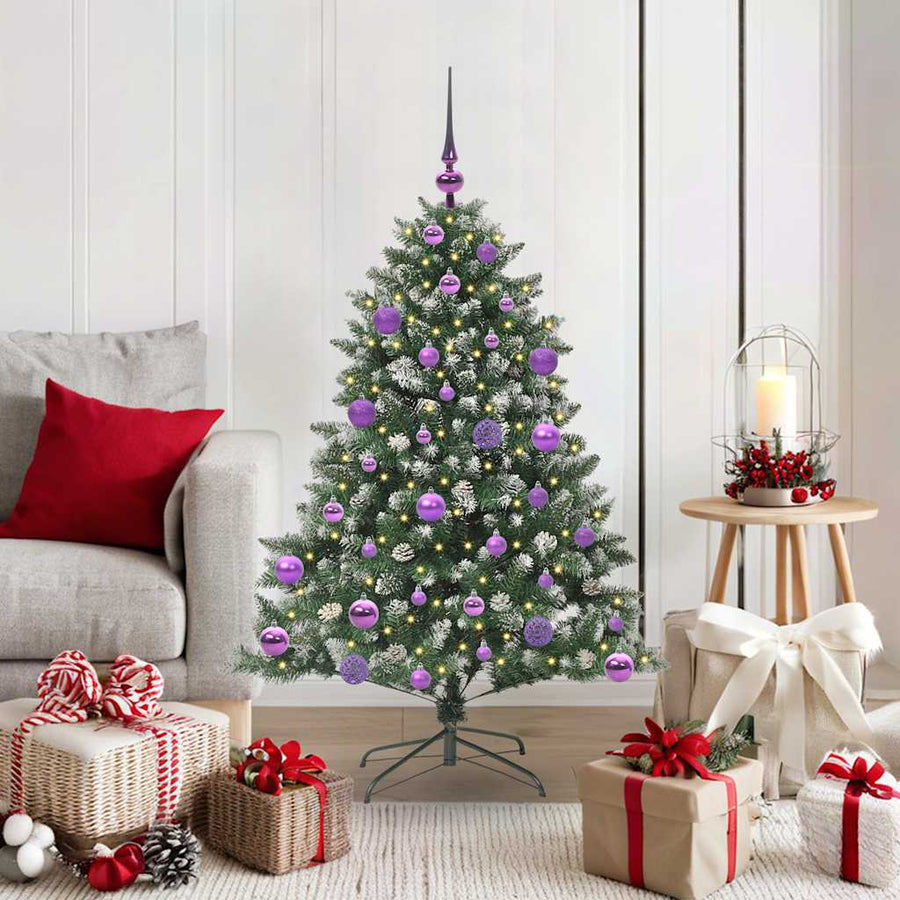 Kunstkerstboom Groen 85 x 85 x 120 cm PVC en Plastic en Staal